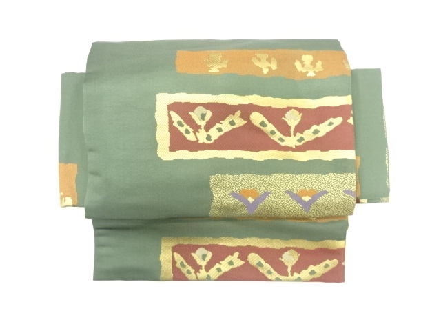 JAPANESE TSUKURI OBI / WOVEN FLOWER